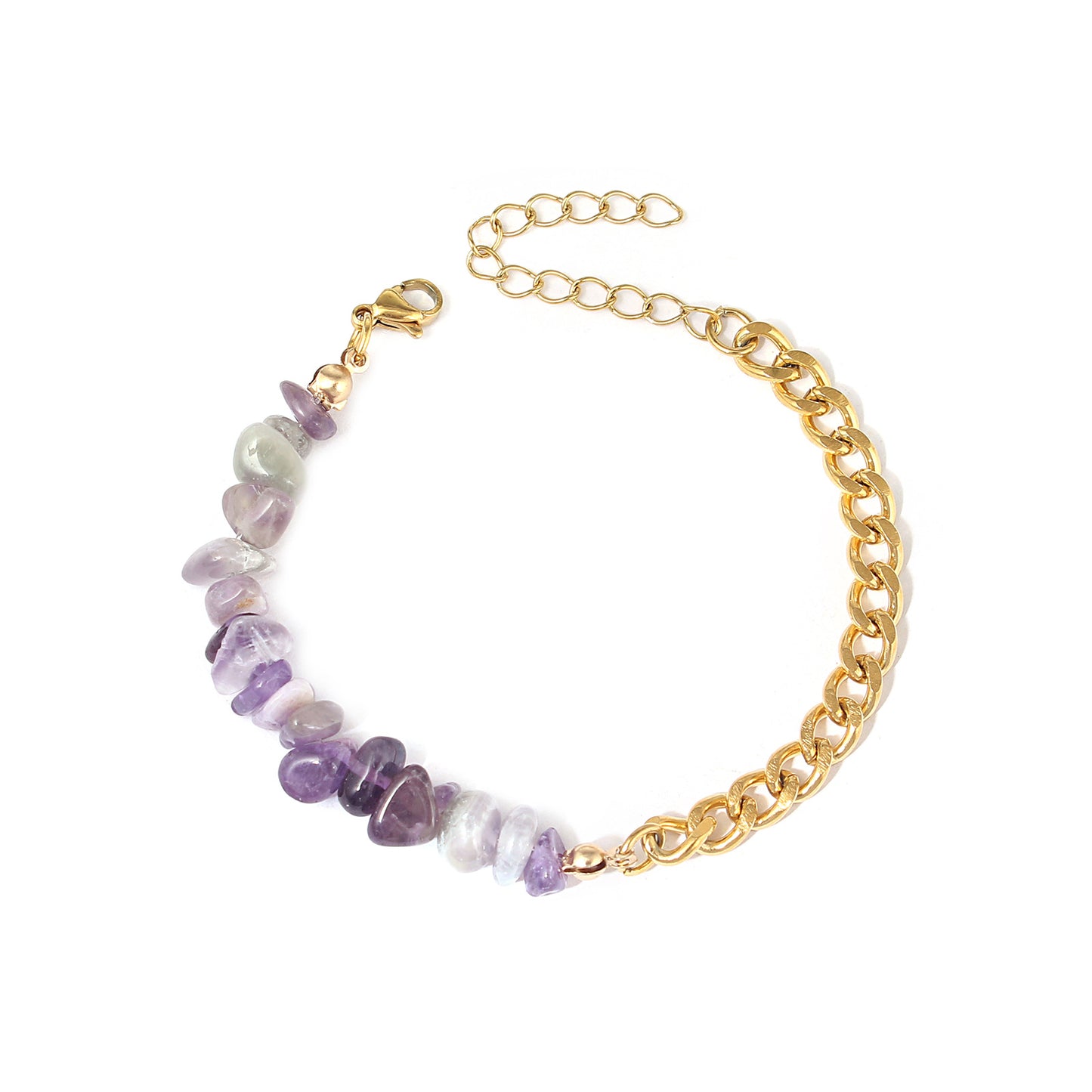 Women's Summer Vacation Natural Stone Crystal Gravel Bracelets