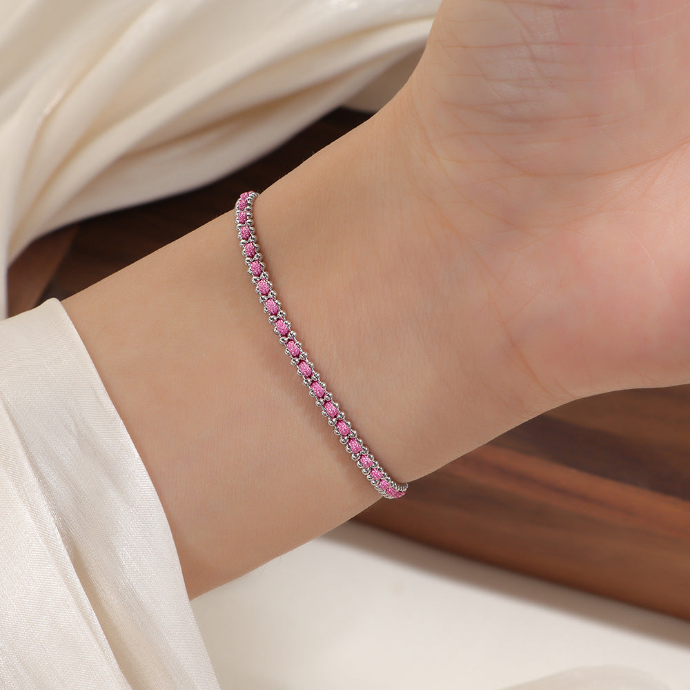 Round Beads Gold Woven High-grade Light Luxury Exquisite Red Bracelets