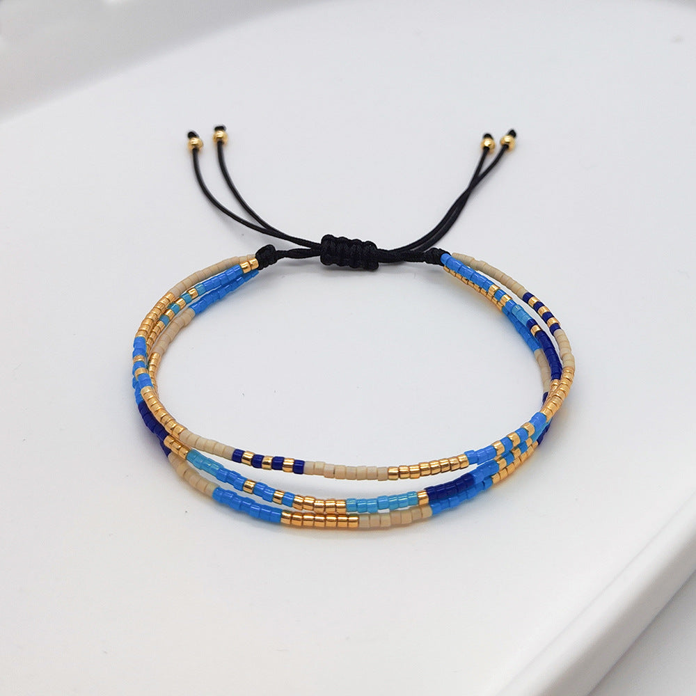 Interest Light Luxury Simple Bead Hand-woven Bracelets