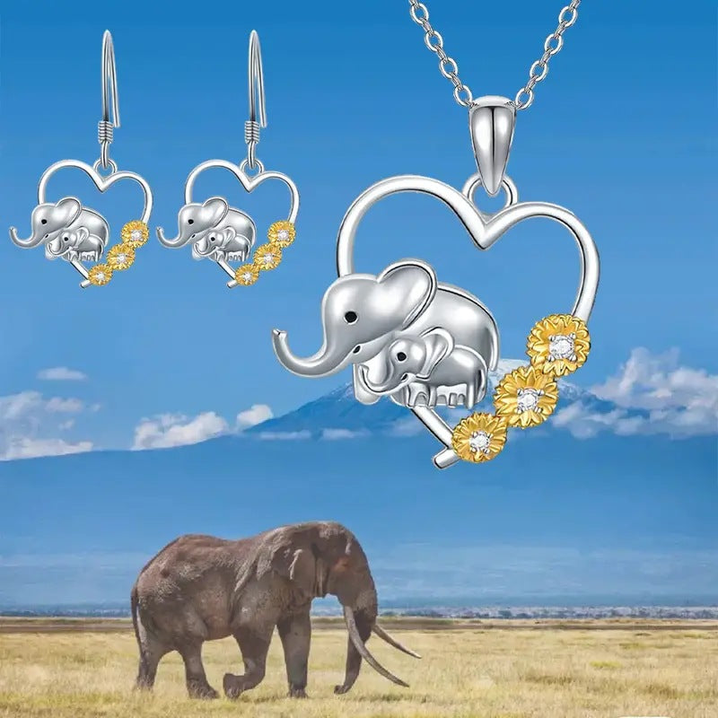 Dust Extract Exquisite Love Dolphin Bee Sunflower Fashion Jewelry Set