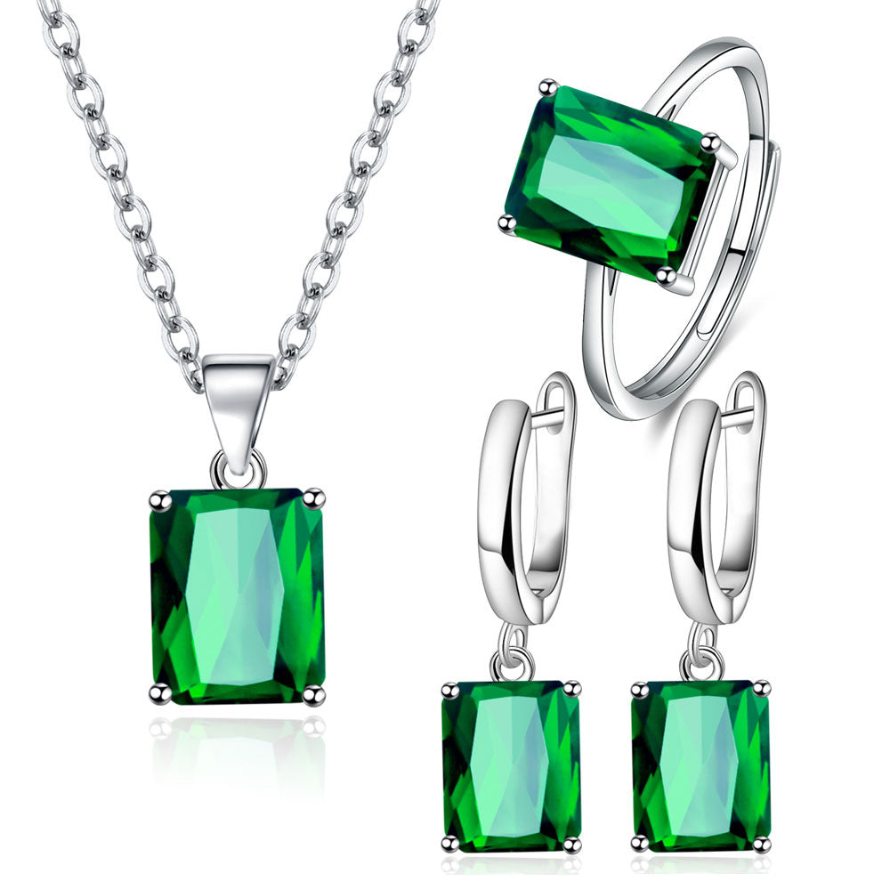 Romantic Fashion Rectangular Female Personality Square Ear Necklaces