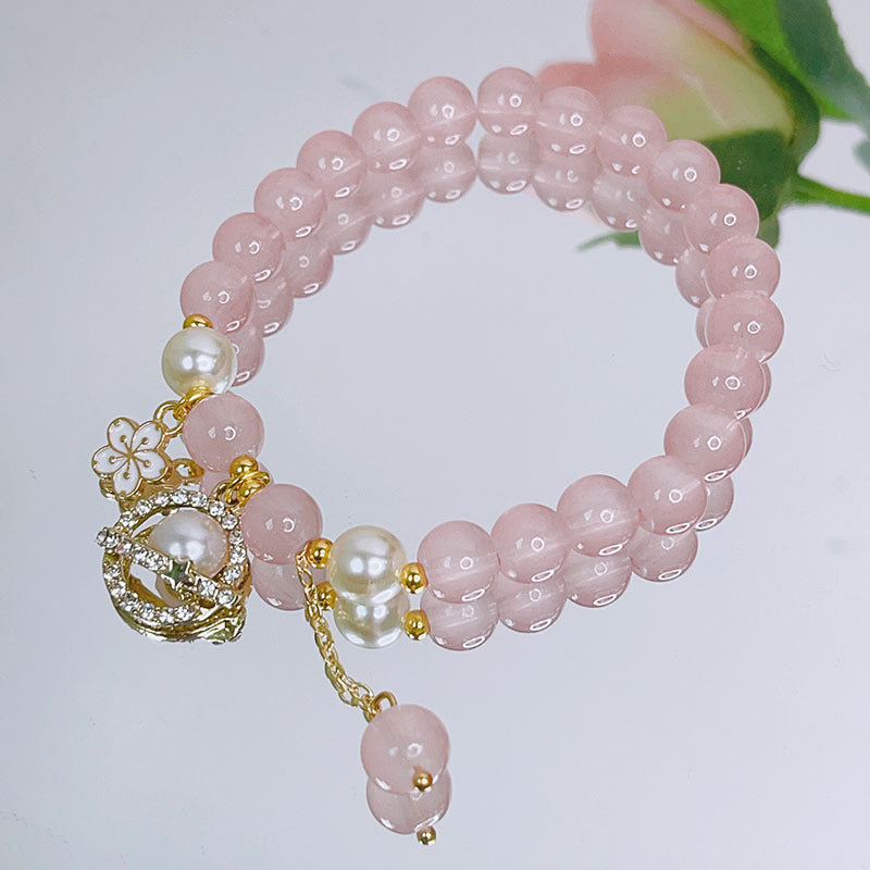 Bracelets de papeterie de décrochage perlés simples et mignons pour femmes