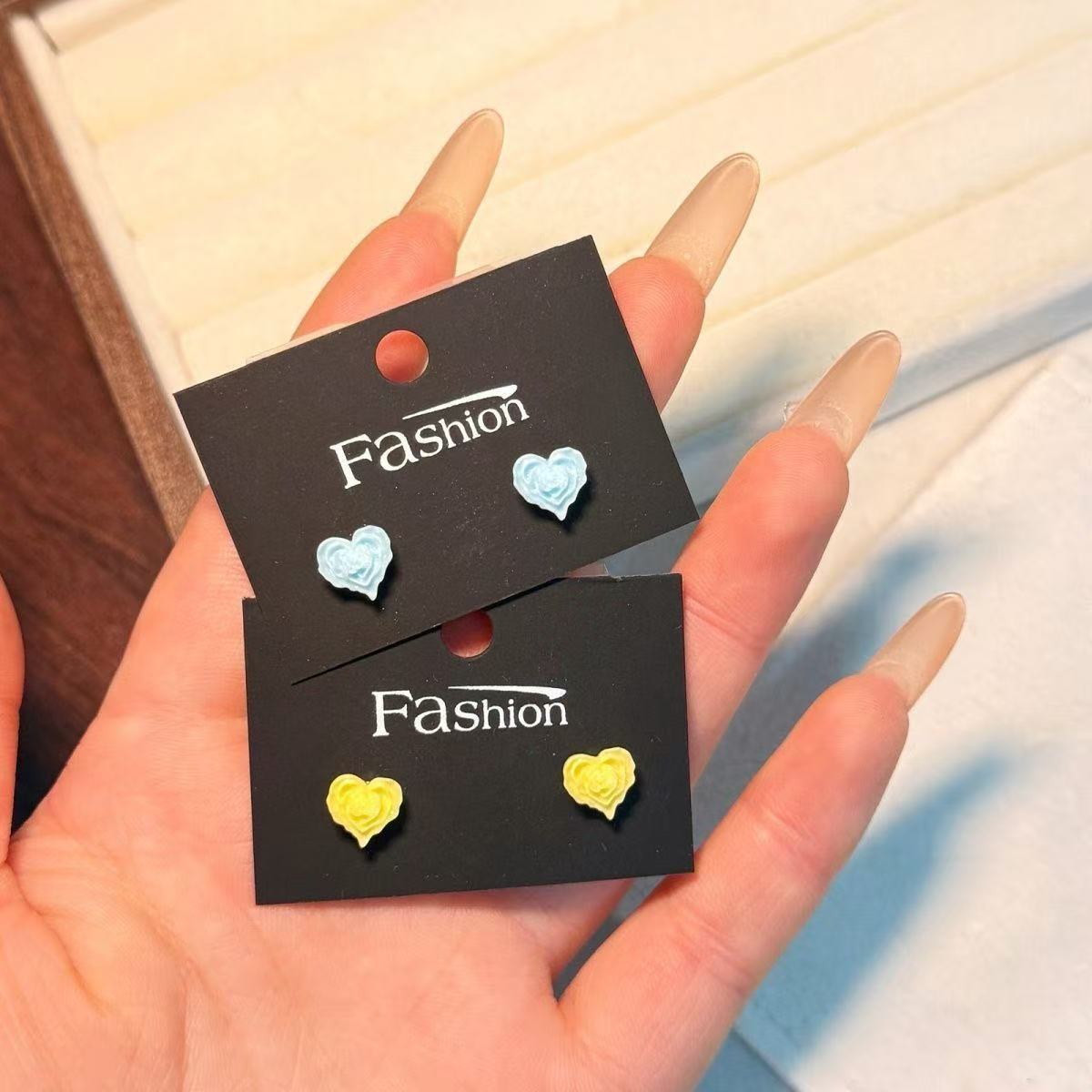 Dopamine Super Fairy Heart Temperamental Flower Without Piercing Rings