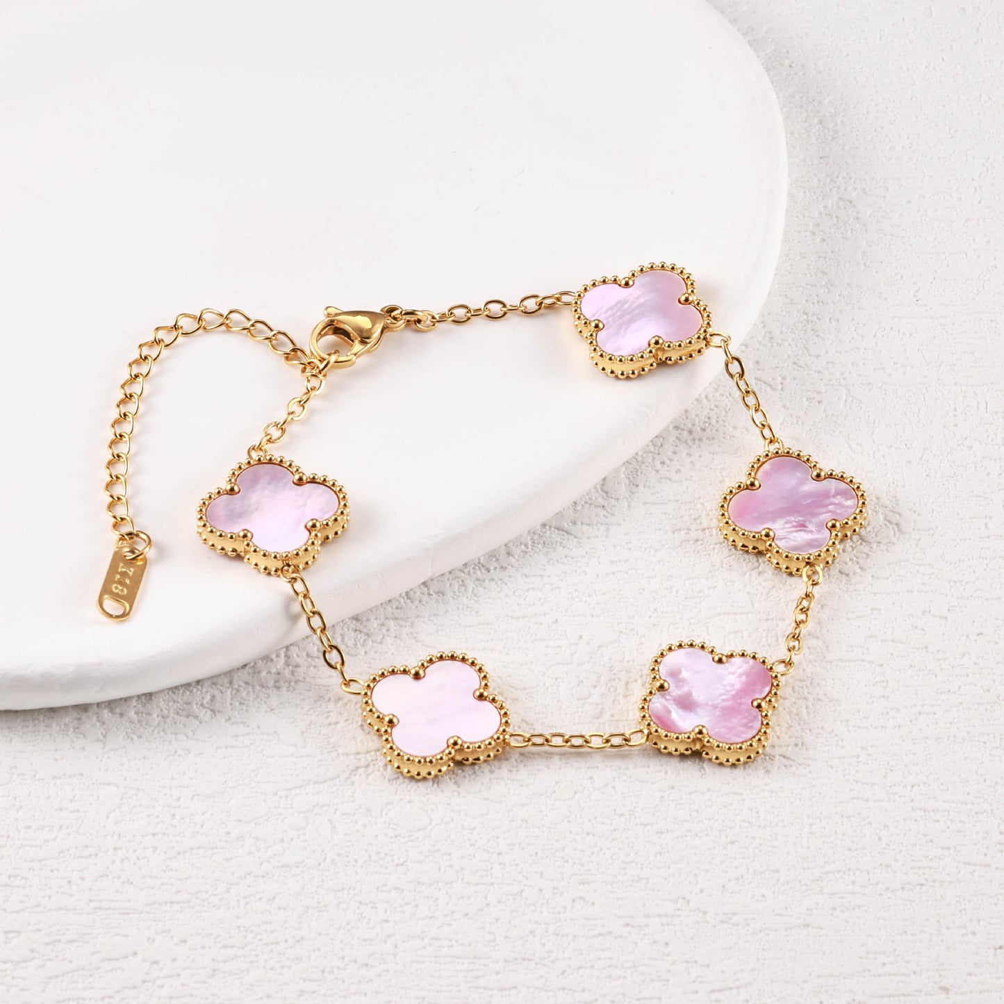 Women's Gold Coating Double-sided Fritillary Light Luxury High-grade Sense Minority Bracelet