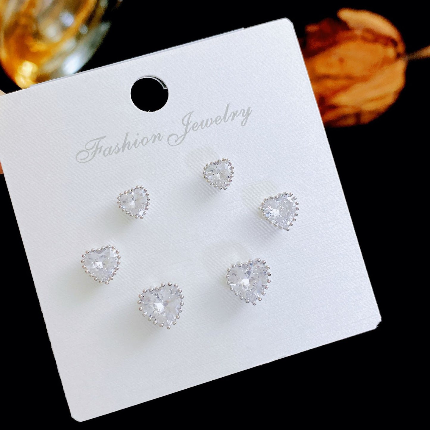 Women's Three Pairs Storage Ear High Sense Earrings
