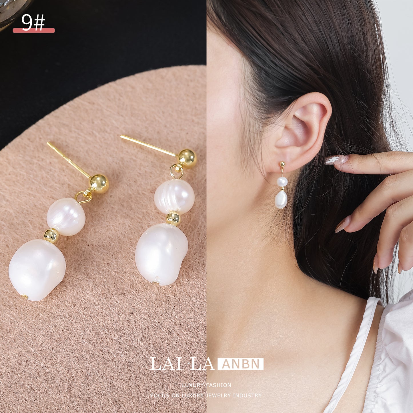 French Retro Pearl Sterling Sier Light Earrings
