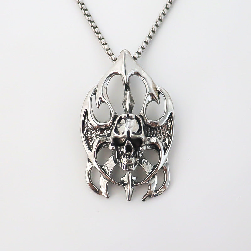 Steel Personality Ornament Vintage Skull Pendant Necklaces