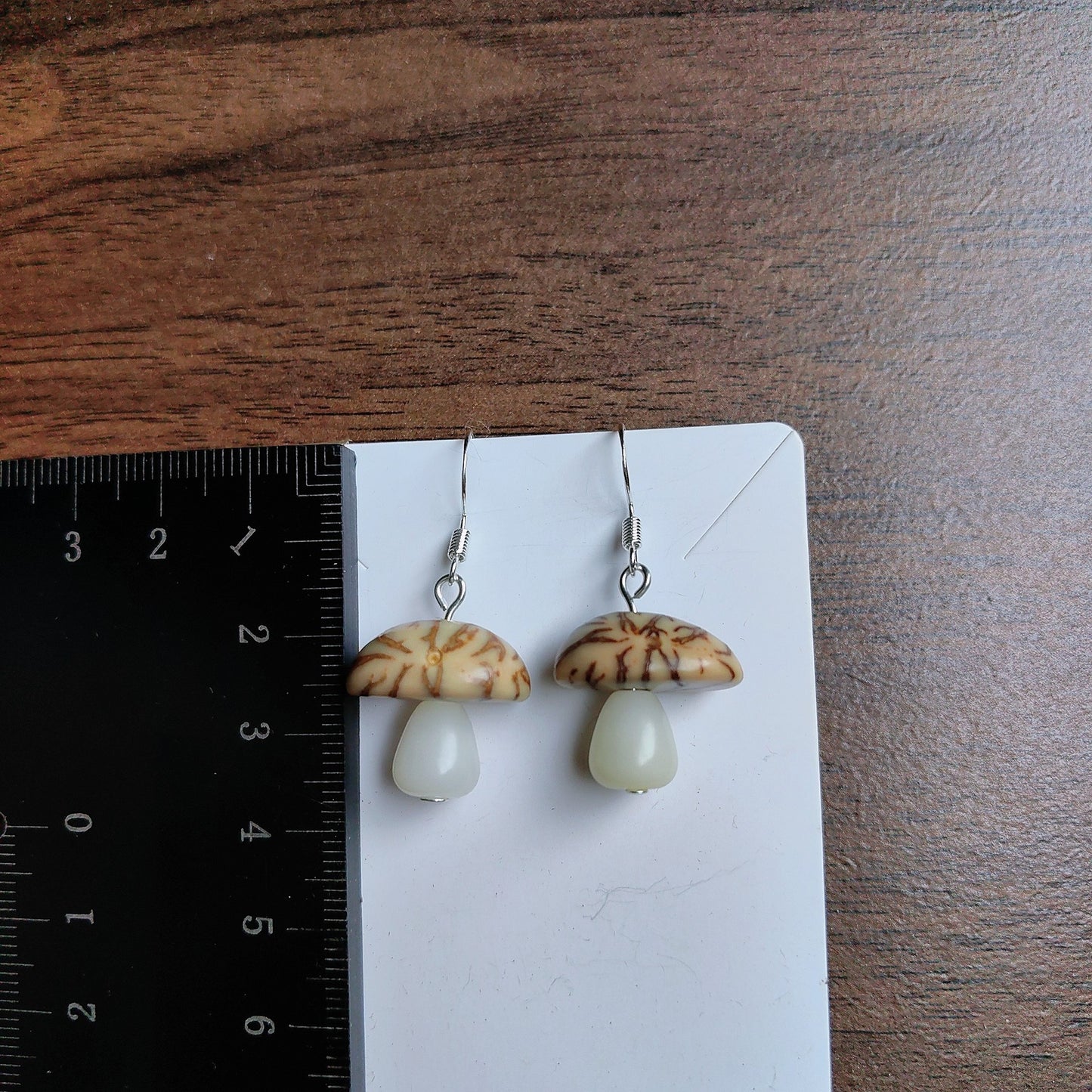 Wooden Chinese Style Art Retro Ear Clip Golden Bell Bodhi Earrings