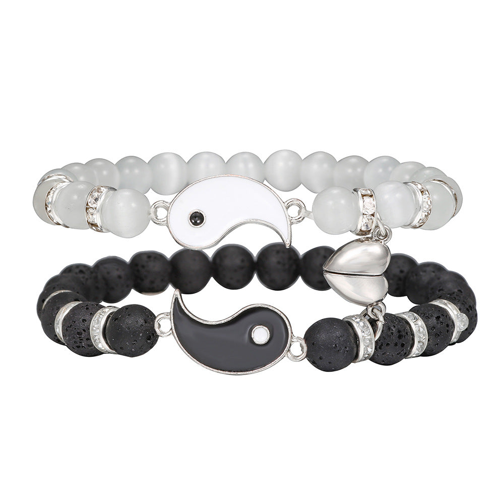 Love Magnet Opal Volcano Yin Yang Bracelets