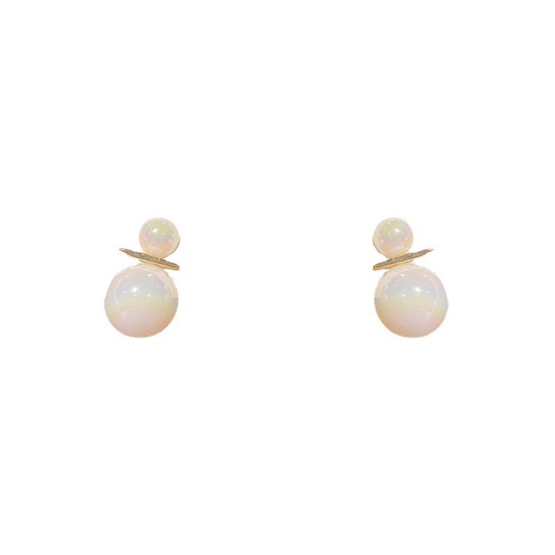 Boucles d'oreilles françaises personnalisées pour femmes et petites perles, capricieuses, simples, douces