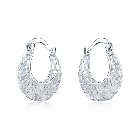 Women's Shi Retro Weaving Hollow Pattern Clip Flower Rings