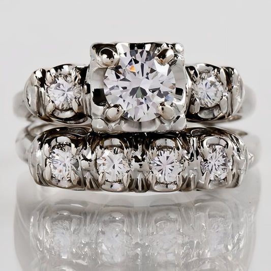 Women's Luxury Zircon Inlaid Elegant Fashion High Rings