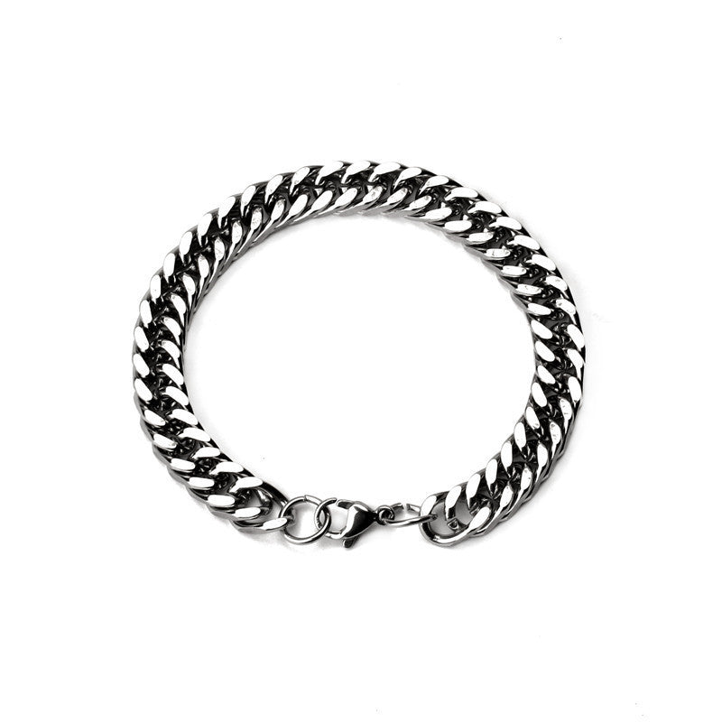 Chaîne en acier titane coréen pour hommes, Bracelets Punk simples personnalisés de Style froid