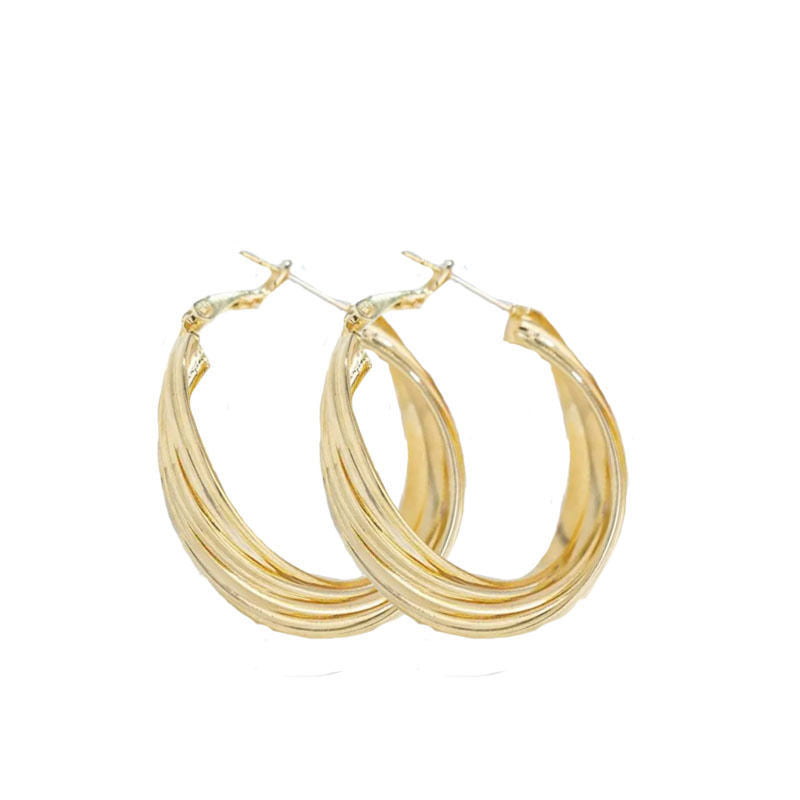 Grandeur Geometric Rhombus Ear Female Sier Needle Rings