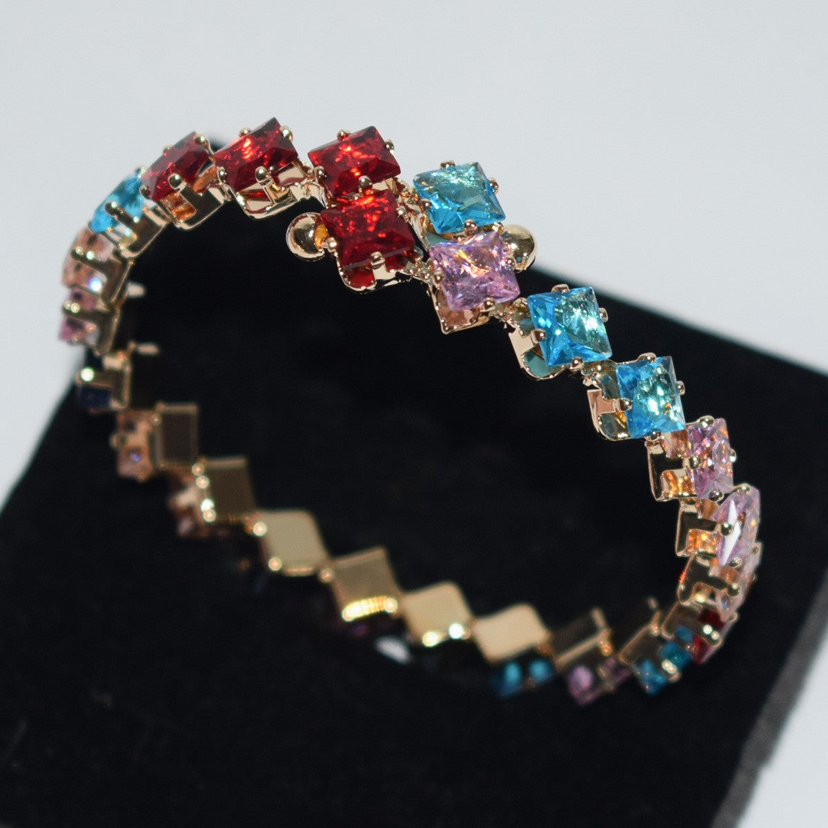 Women's Luxury Zircon Collar Ear Three-piece Horse Eye Fashion Jewelry Set