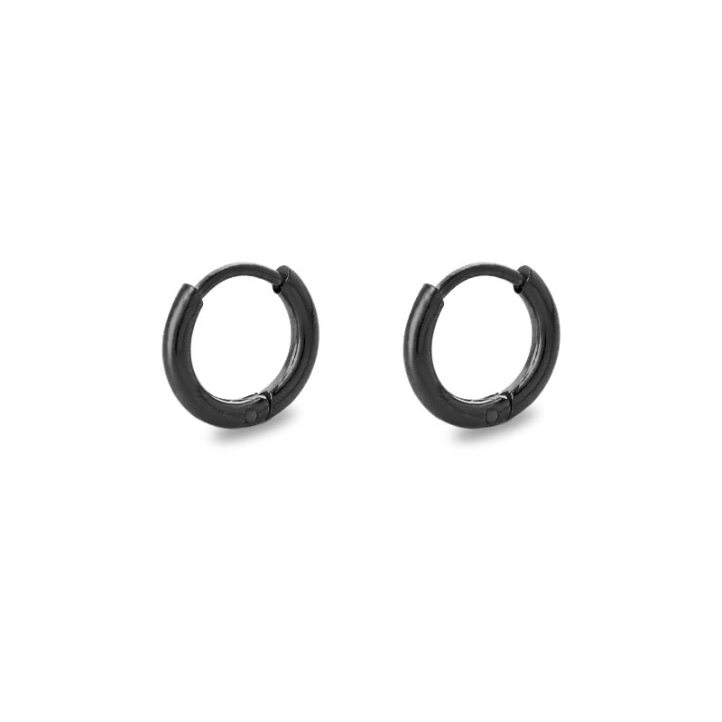 Titanium Steel Stainless Coil Trendy Arc Glossy Ear Buckle