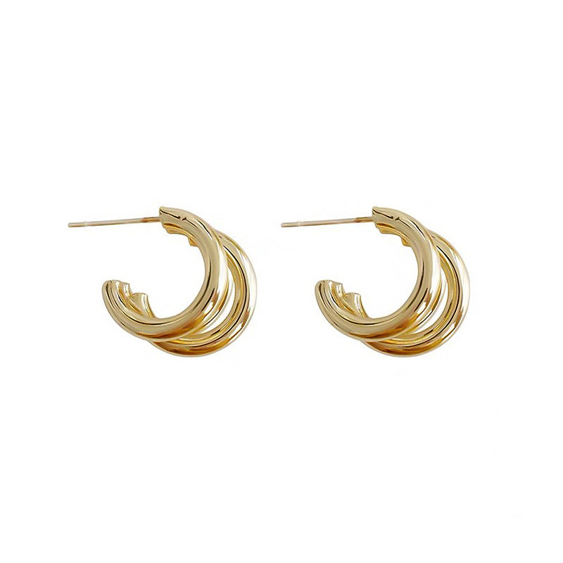 Coil High-grade Simple Elegant Without Piercing Earrings