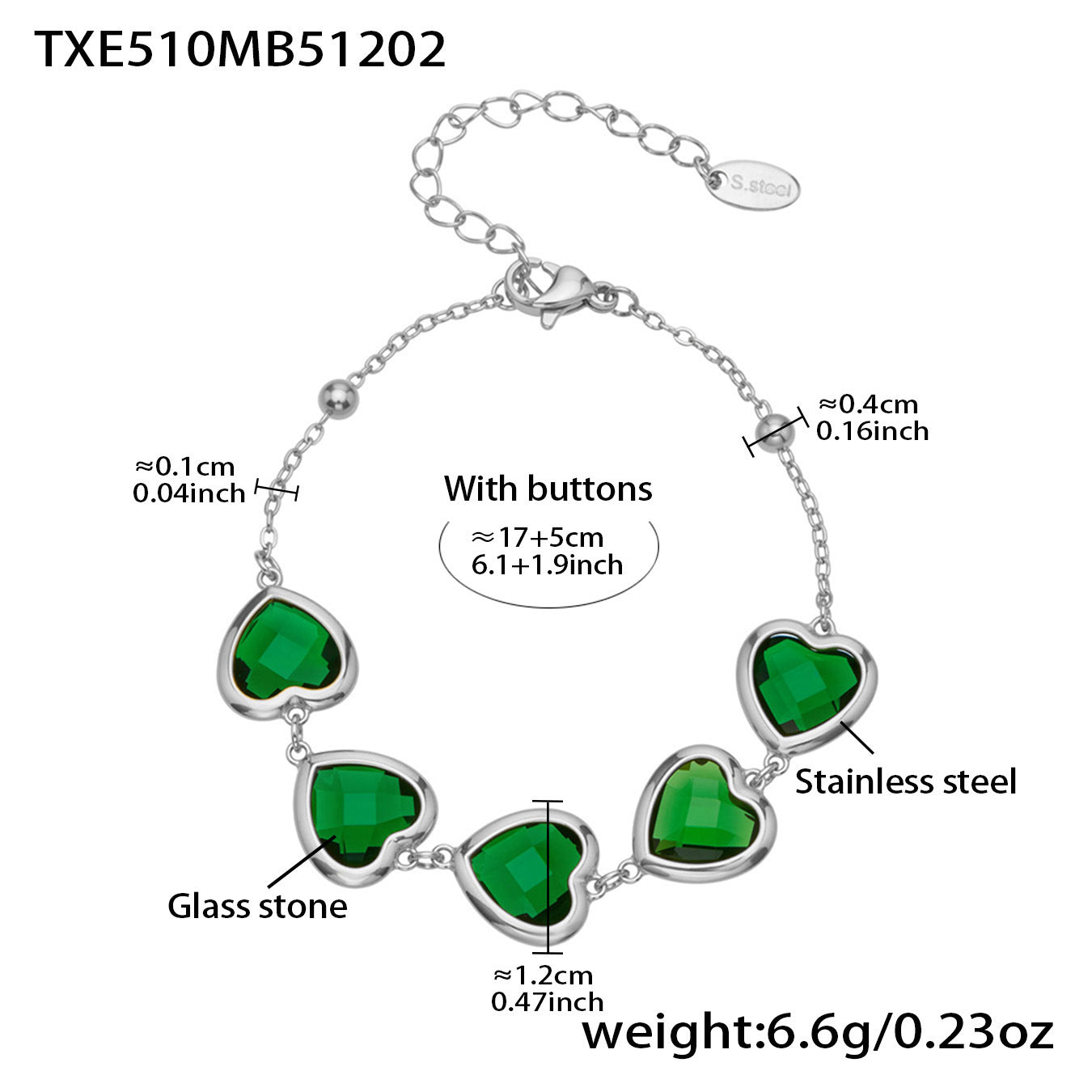 Cut Candy Color Heart-shaped Glass Stone Fashion Exquisite Stainless Rings