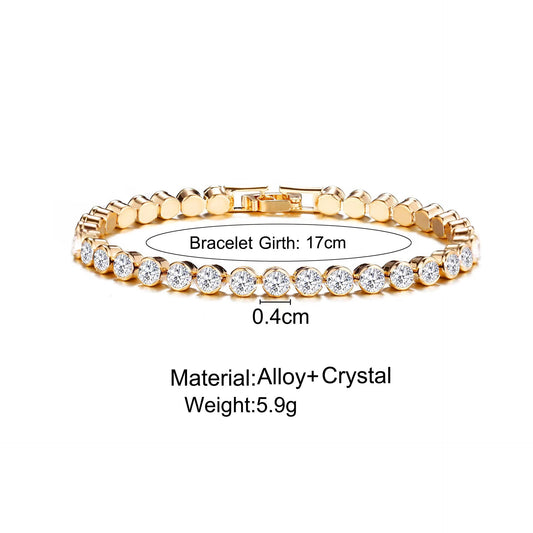 Women's Fashion Austrian Crystal Sier Plated For Bracelets