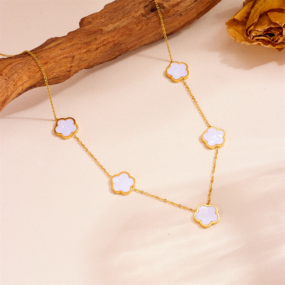 Women's Stainless Steel Plant Fritillary For Jewelry Set