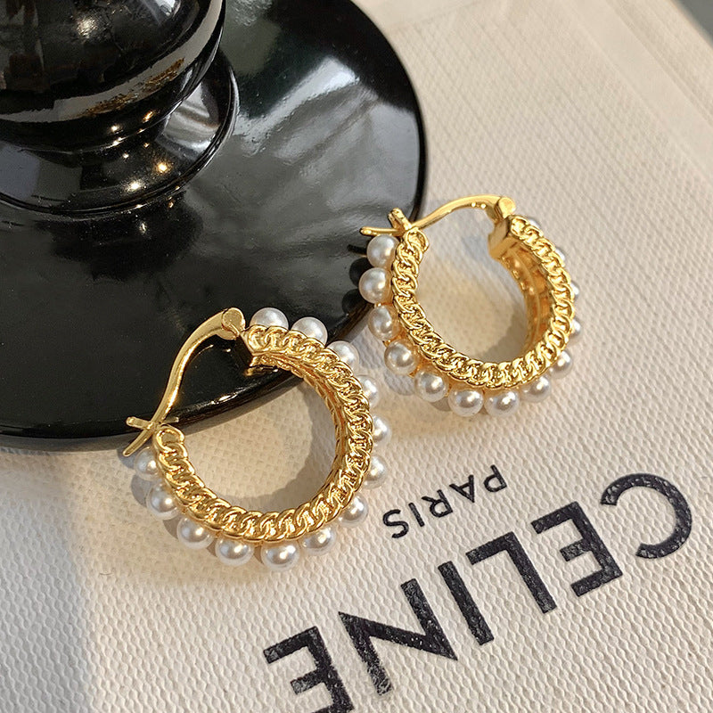 Women's Light Luxury Pearl Ear Clip Design Rings
