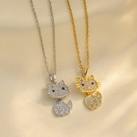 Design Light Luxury Full Diamond Electroplated Real Necklace