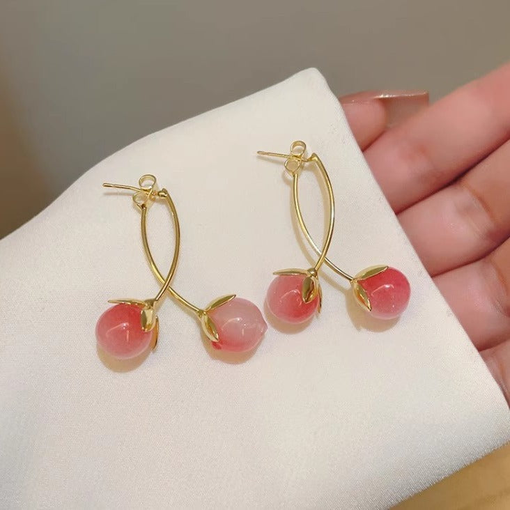 Women's Fashion Classy Face One Pair Two Stud Earrings