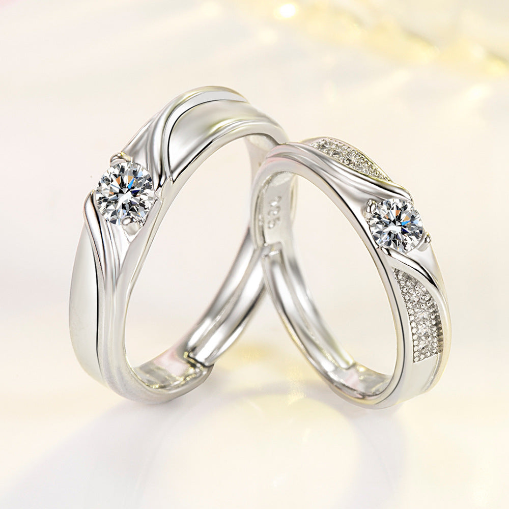 Men's Couple Female Opening Pair Of Personality Rings