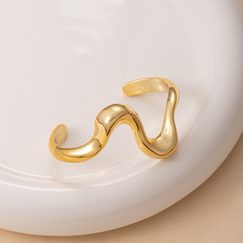 Electroplated Glossy Texture Open-ended Fashionable Exquisite Bracelets