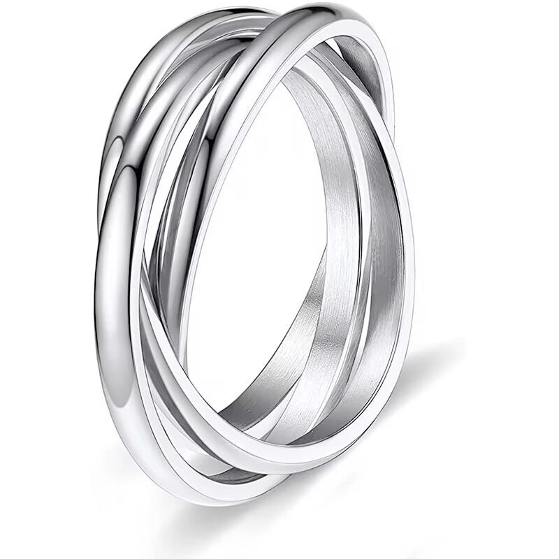 Simple Titanium Steel Pair For Couple Rotating Rings