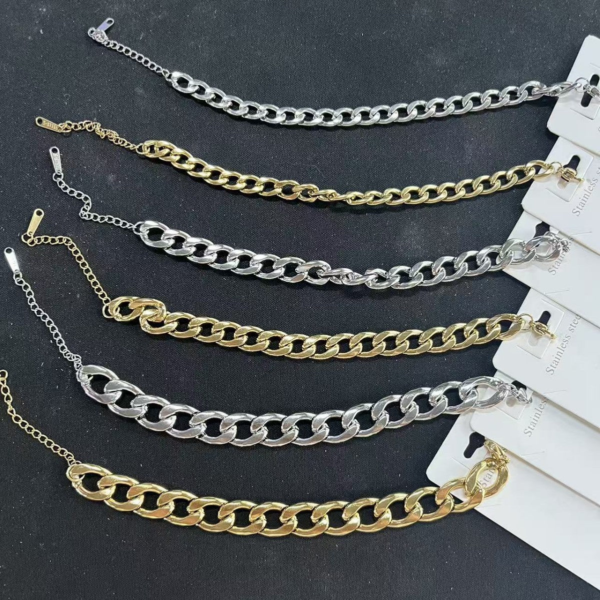 Elegant Charm Stainless Steel Diamond Gemstone Bracelet