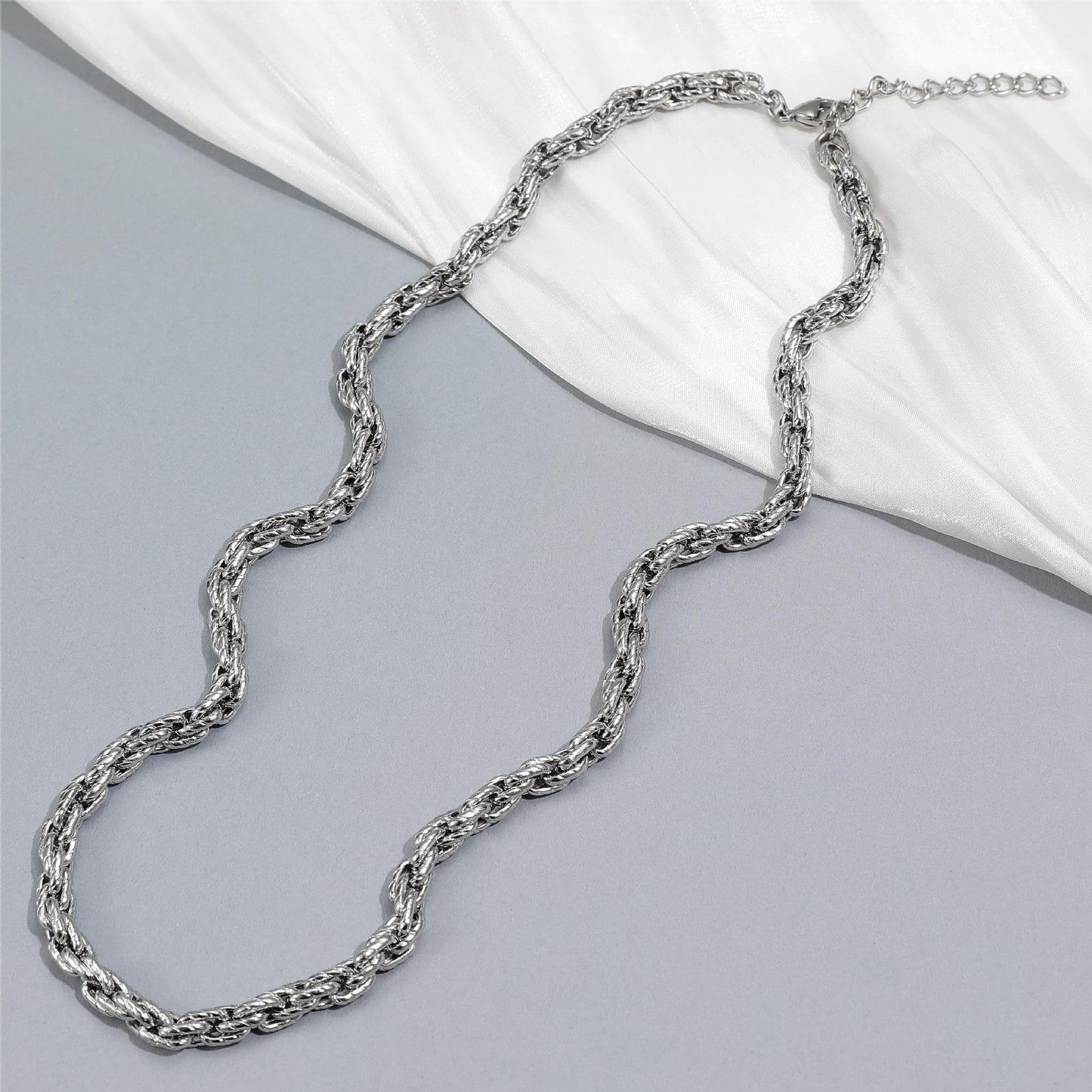 Boys Simple Basic Choker Titanium Steel Necklaces