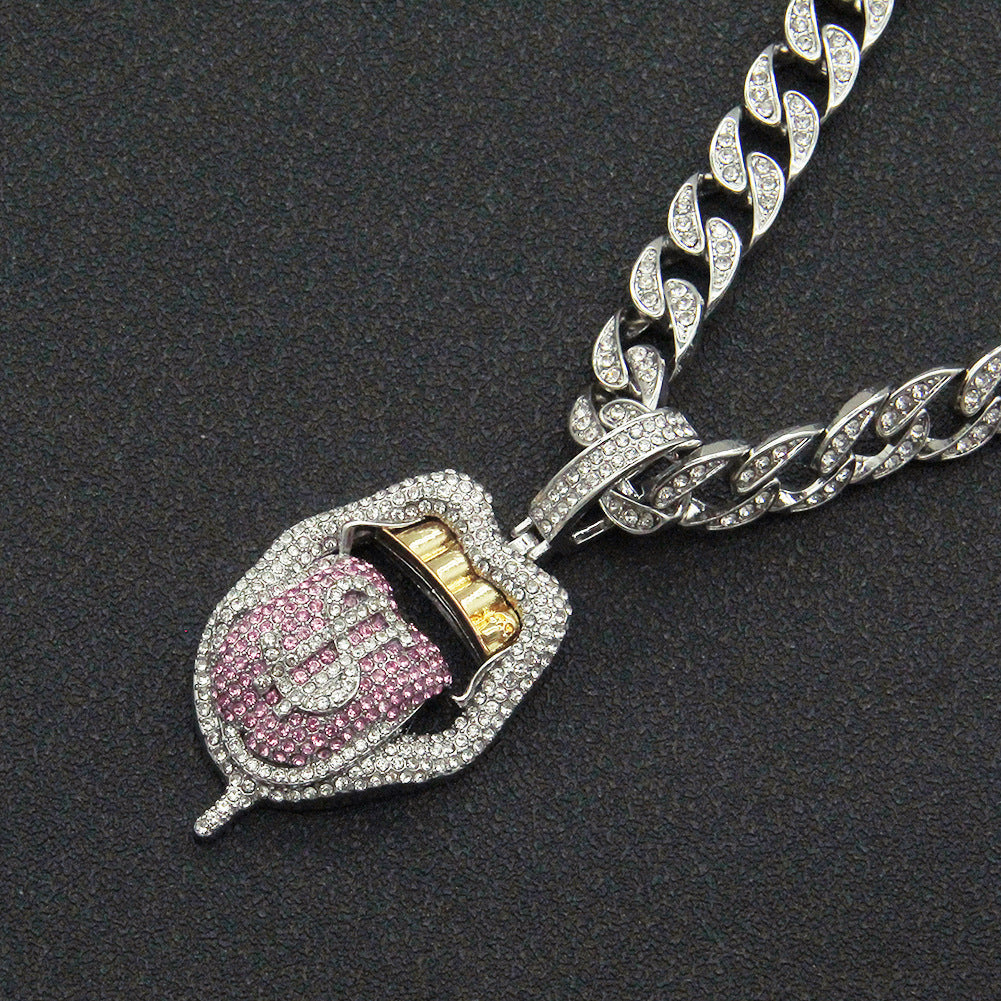 Hop Rap Decoration Full Diamond Three-dimensional Necklaces