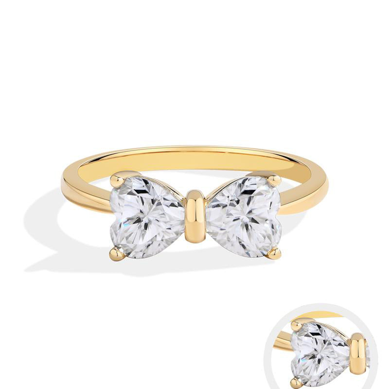 Tie Couple Gold High Craft Zircon Ring