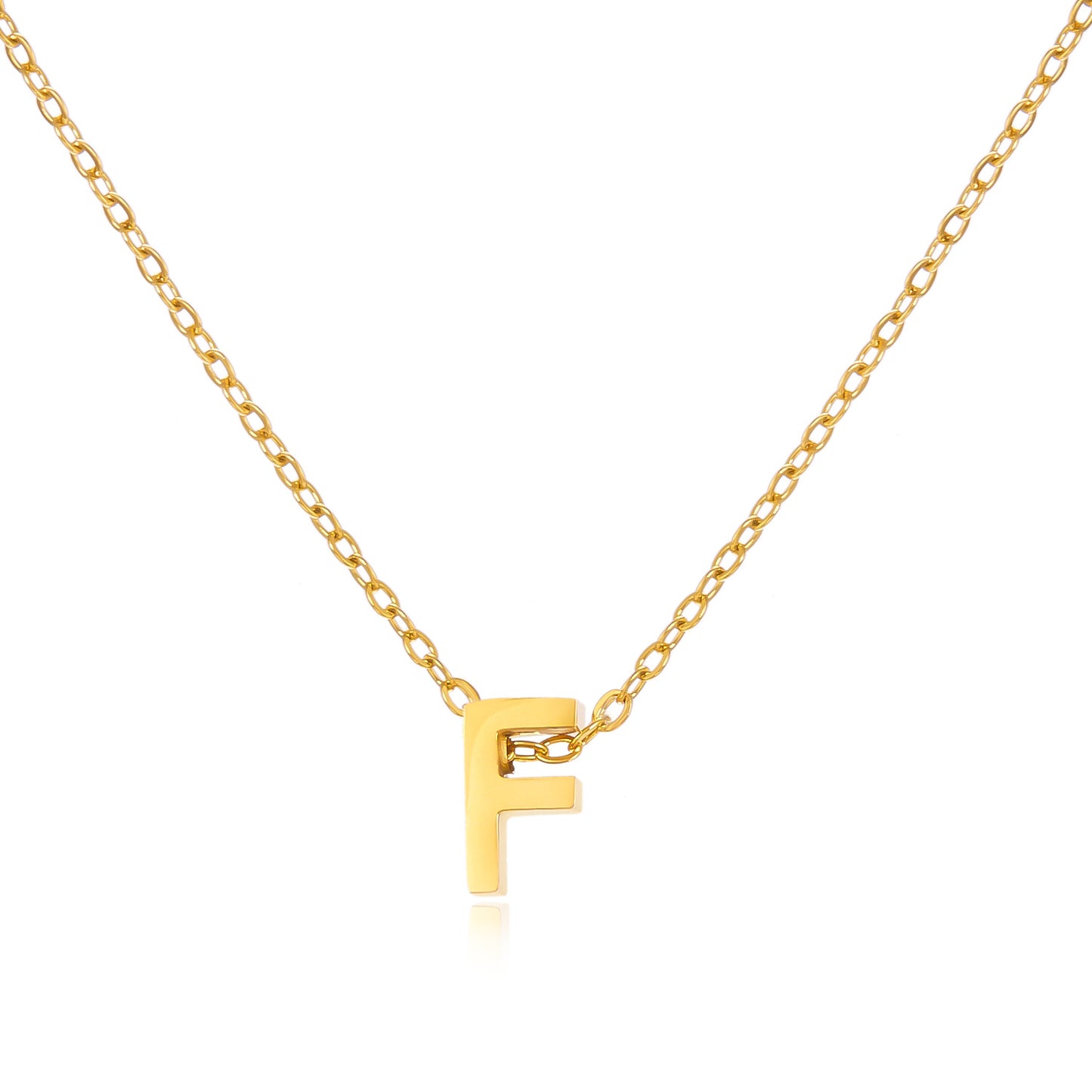 Letter Personalized Simple Stainless Steel Clavicle Pendants