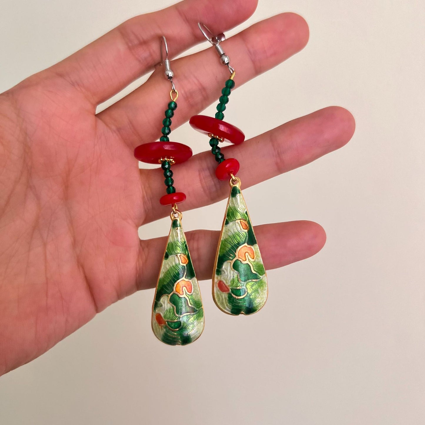 Women's Old Goods Eardrops Handmade Enamel Chinese Earrings