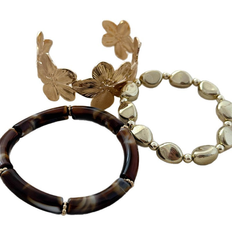Flower Round Vintage Personality Fashion Exquisite Versatile Design Bracelets