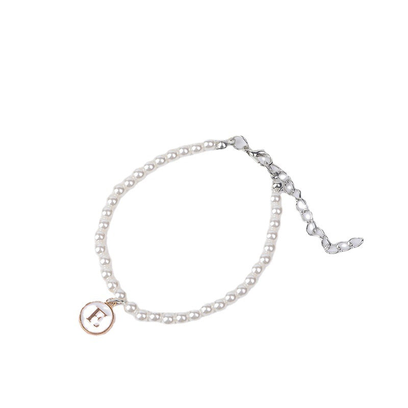 Bracelets femme simple perle anglais votre nom