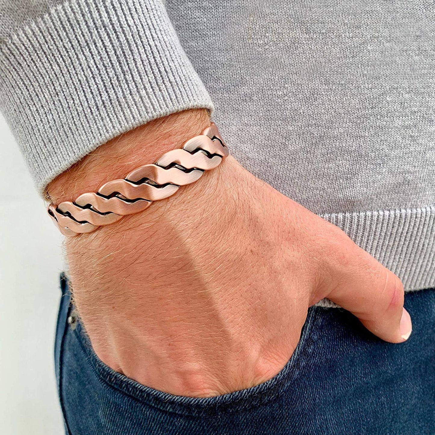 Offene, verstellbare magnetische Vintage-Armbänder mit kreativem Weben