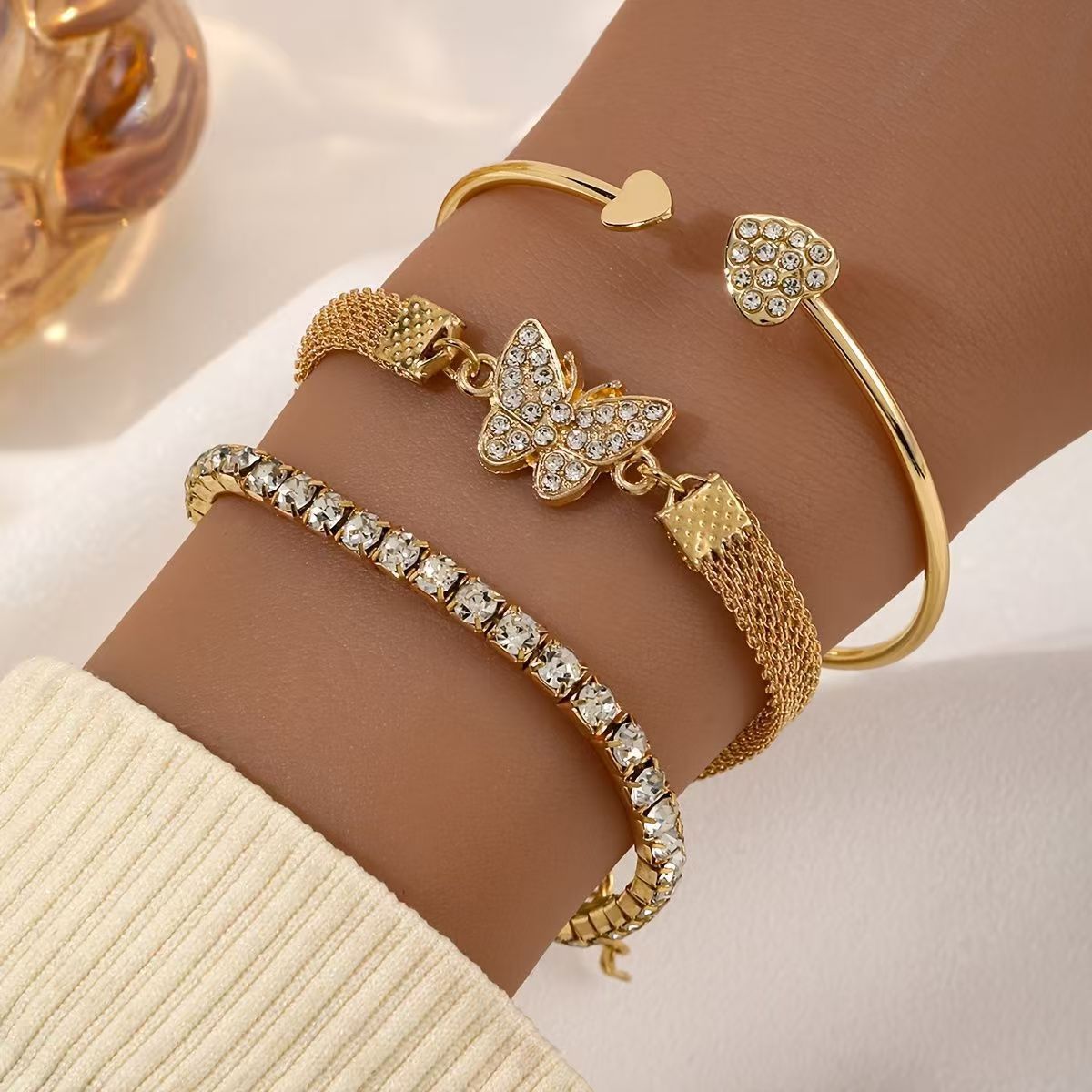 Women's Diamond Heart Alloy Niche High Sense Bracelet