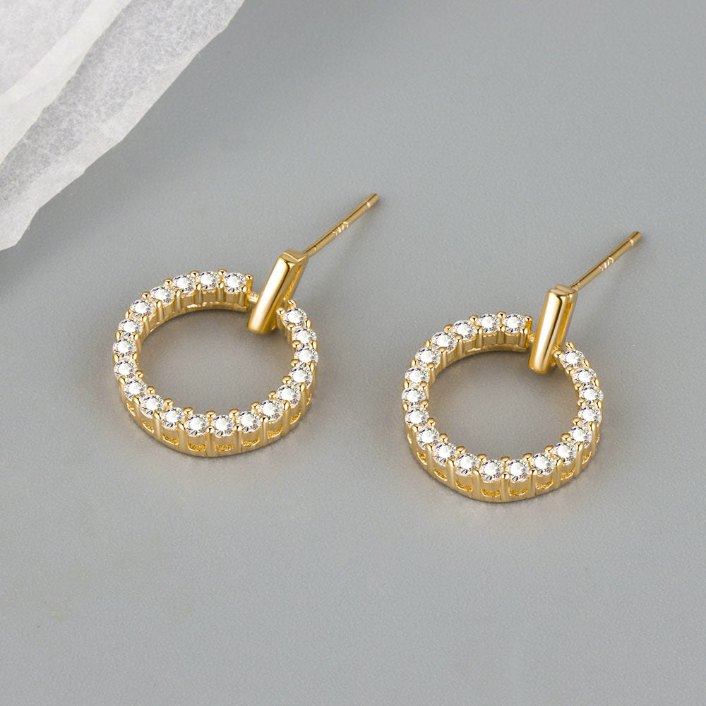 Korean Temperamental And Personalized Round Micro Earrings