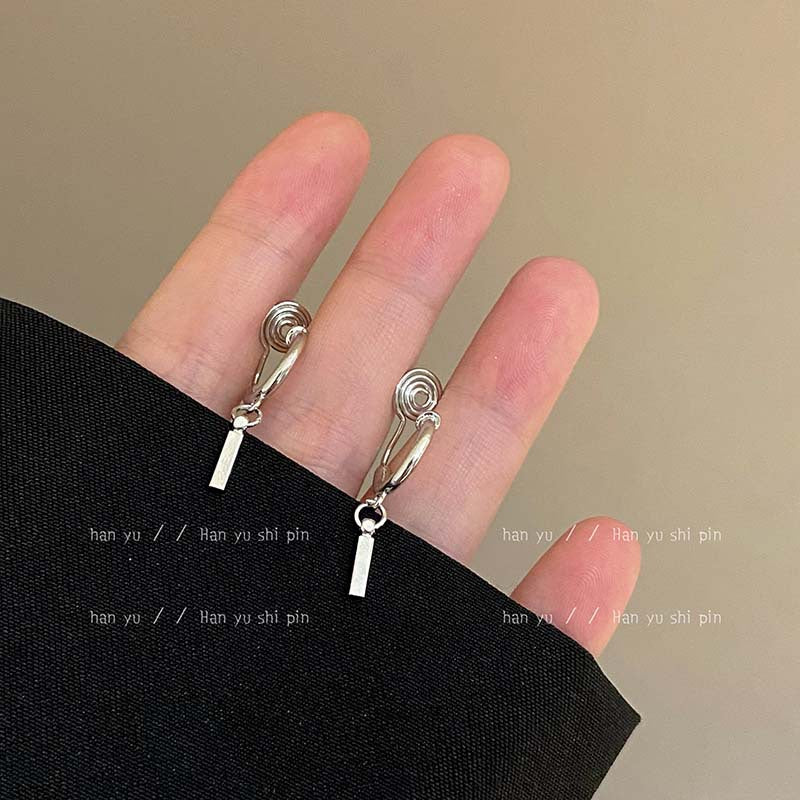 Simple Geometric Long Strip Hoop Fashion Minority Design Mosquito Coil Ear Clip