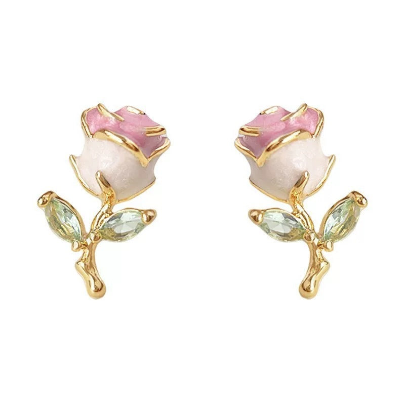 Women's Super Sweet Bouquet Enamel Drip Glazed Fine Rings