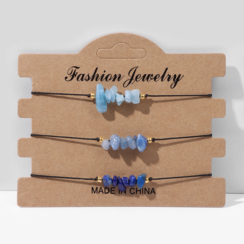 Natural Crystal Gravel Female Irregular Rough Stone Bracelet