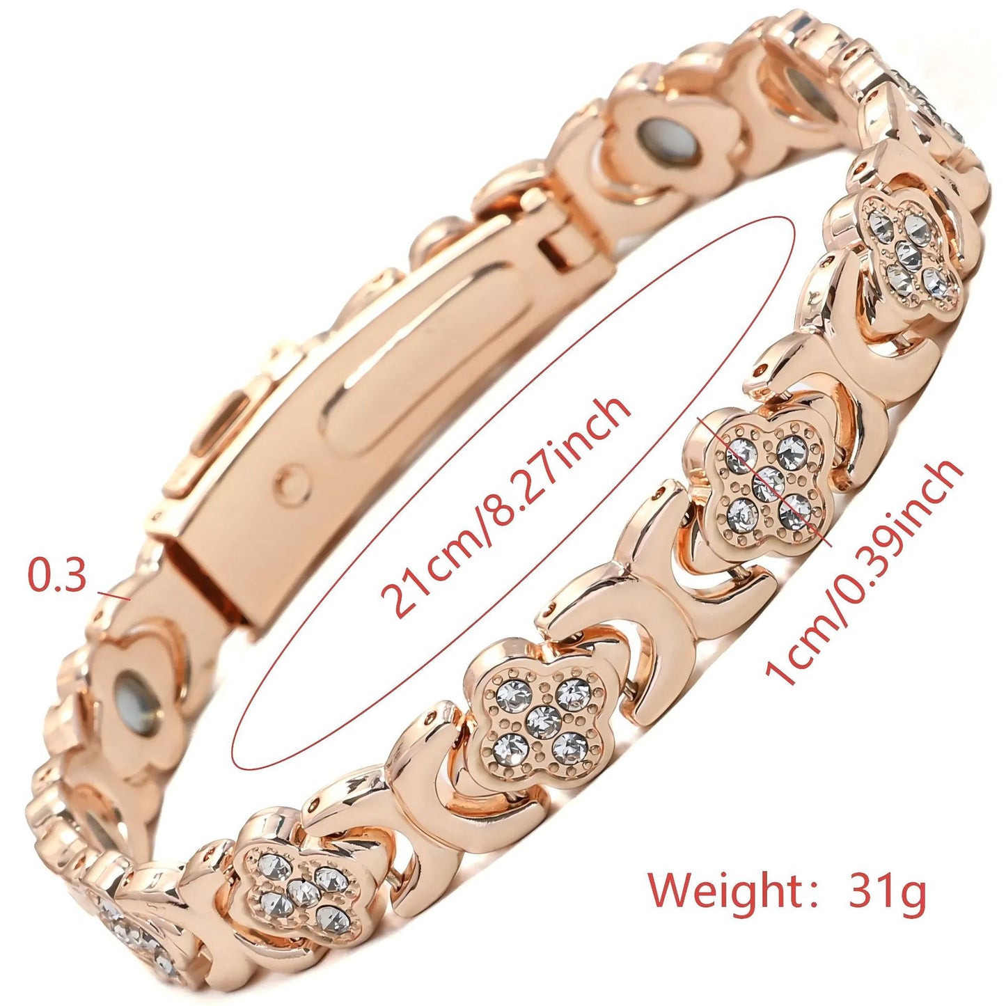 Men's Fashion Retro Environmental Protection Bronze Three Rows Bracelet