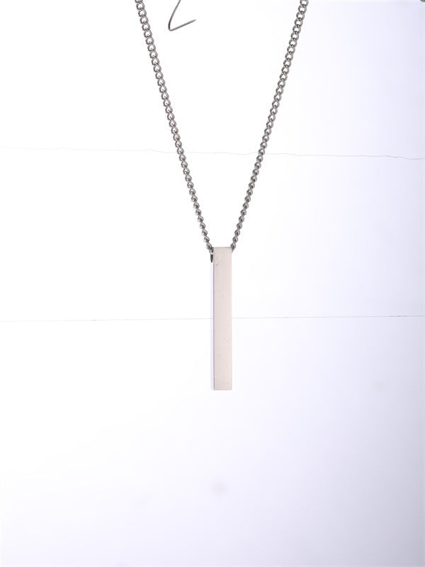 Simple Titanium Steel Cold Style Temperament Wild Hip Hop Geometric Necklace