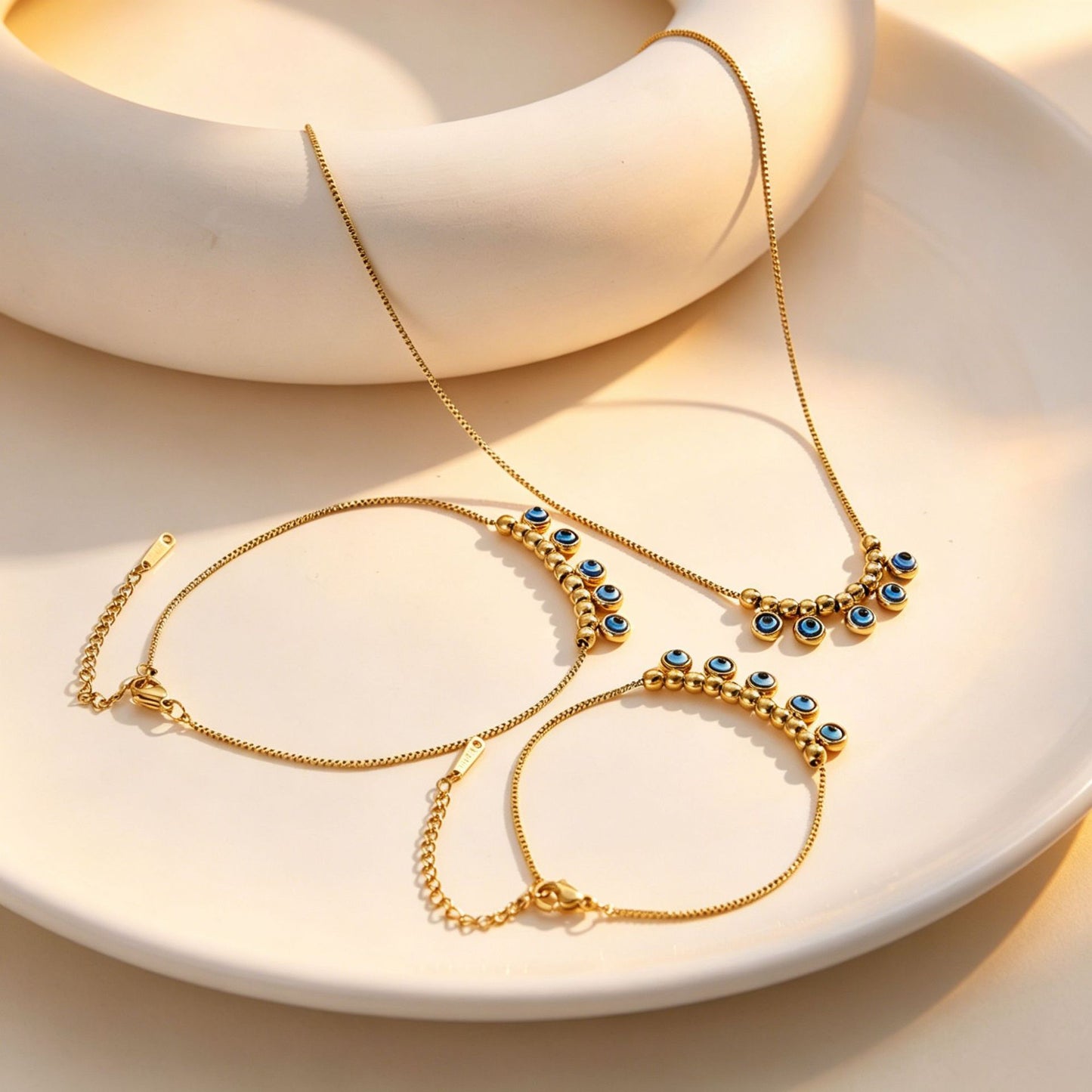 Steel Diamond Tassel Simple Niche Daily Versatile Twin Necklace