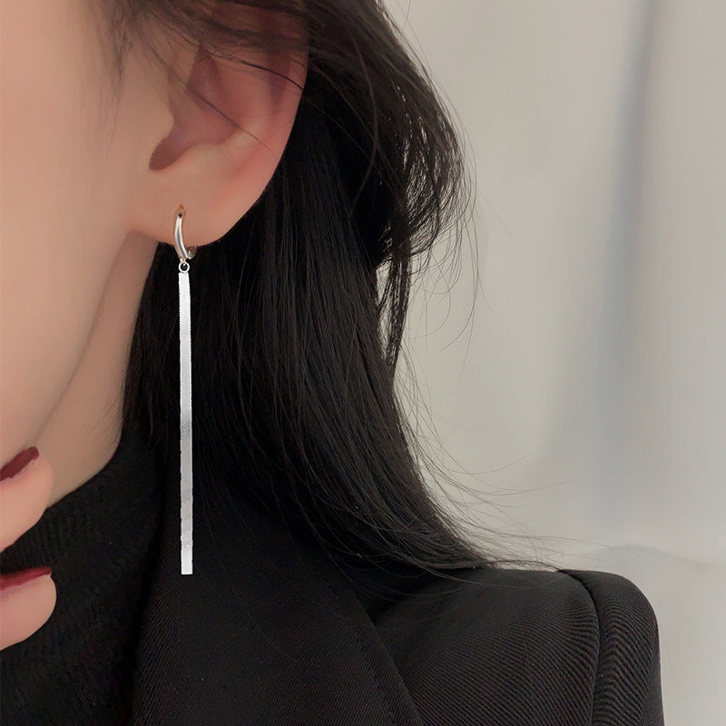 Korean Style Elegant Super Shiny Blade Earrings