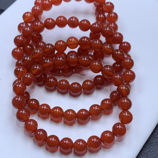 Bracelets éparpillés en calcédoine brillante en agate rouge Cargo