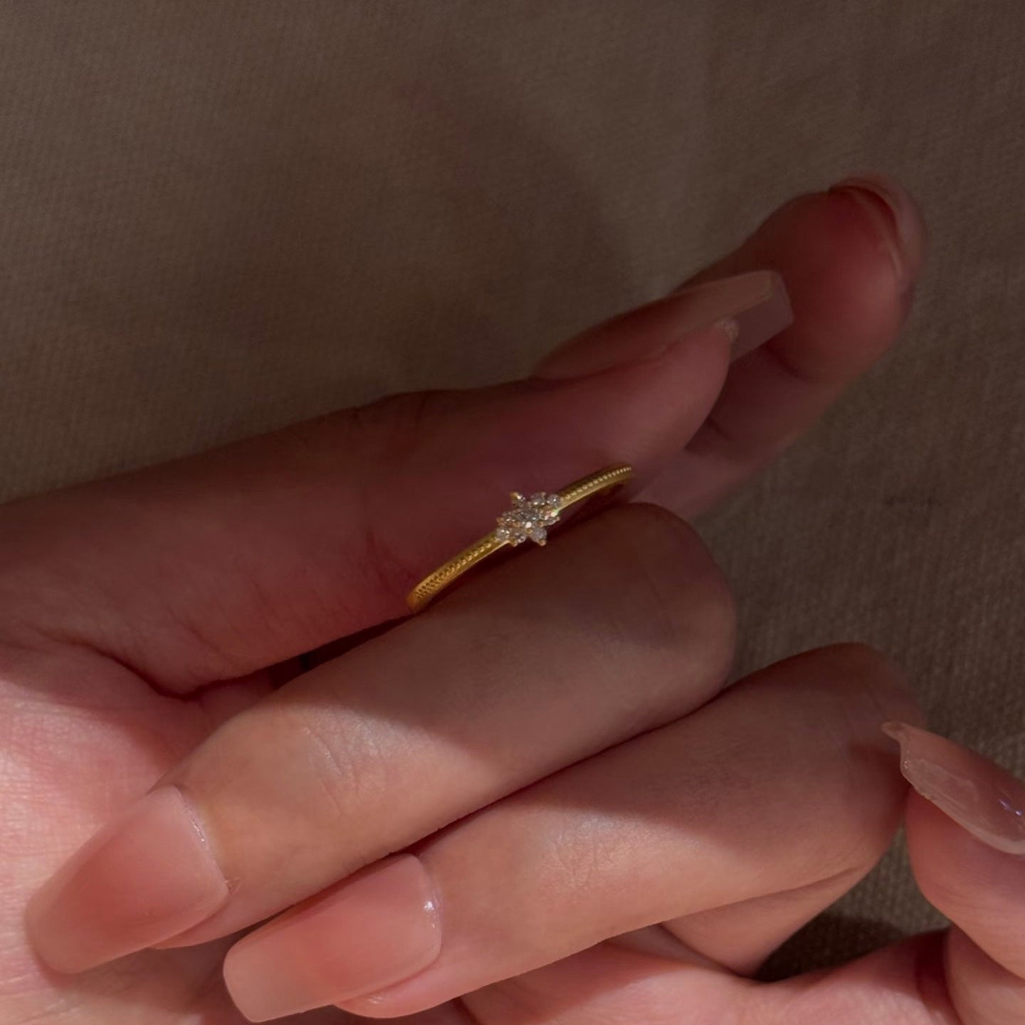 Women's Flower For Fashion Index Finger Light Luxury Shiny Zircon Advanced Ring